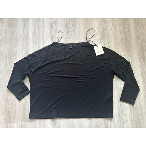 NWT! AllSaints Black Rita Snake Tee size Medium‎ - Picture 1 of 4